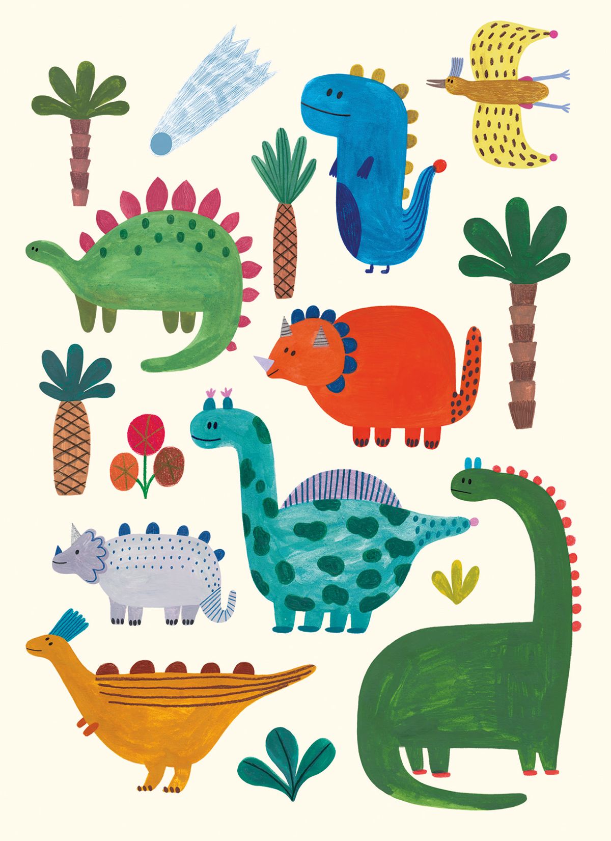 Daria Solak Dinky Dinosaurs Greeting Card