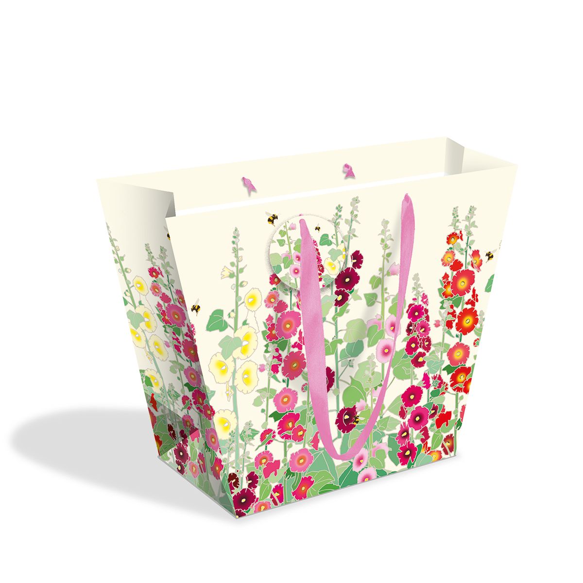 Emily Burningham Hollyhocks Plant & Bottle Gift Bag