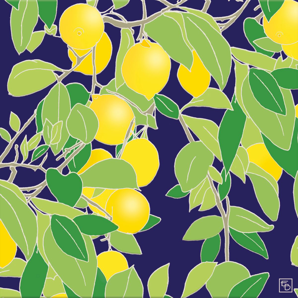 Emily Burningham Lemon Grove Art Card