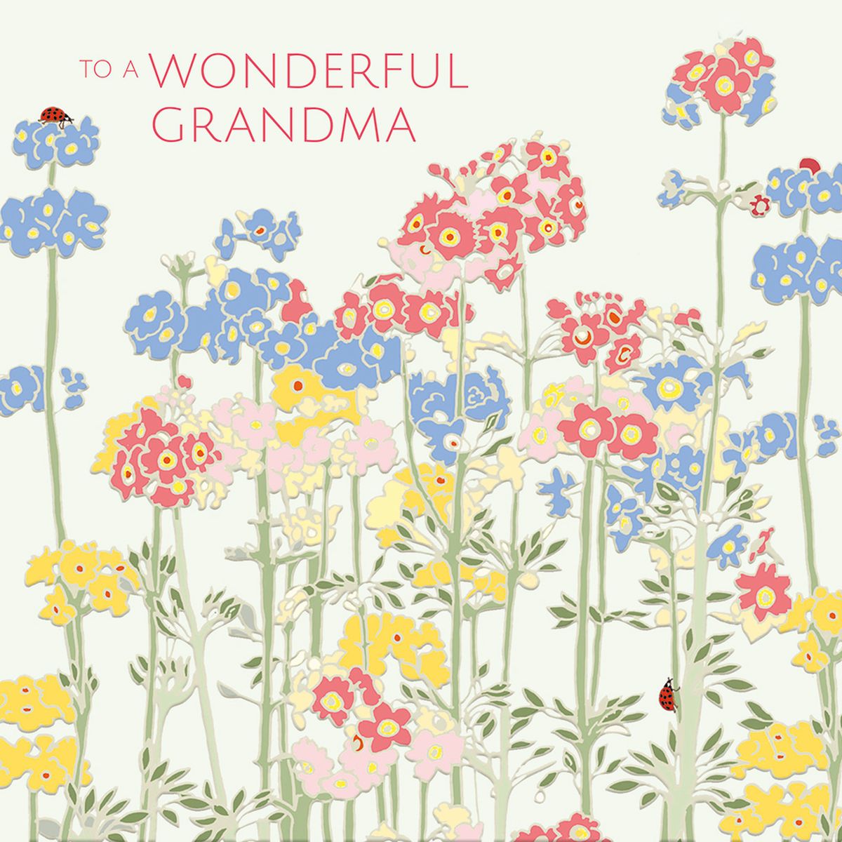Emily Burningham Primulas Grandma Birthday Card