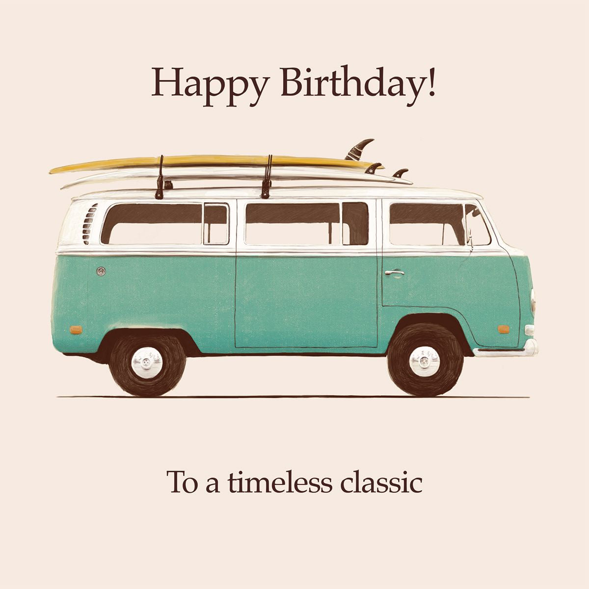 Florent Bodart Classic Camper Birthday Card