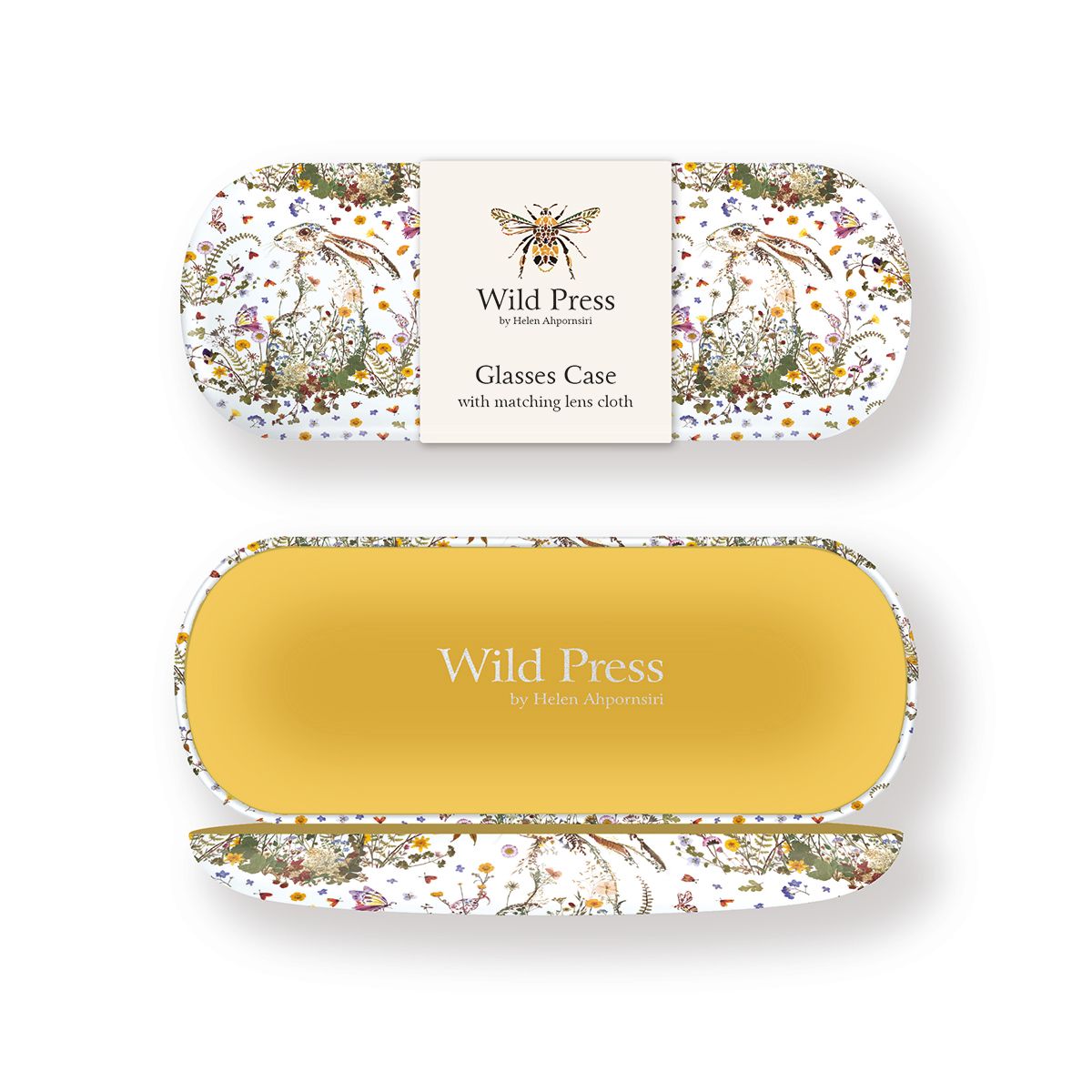Helen Ahpornsiri Wildflower Hare Glasses Case with Lens Cloth