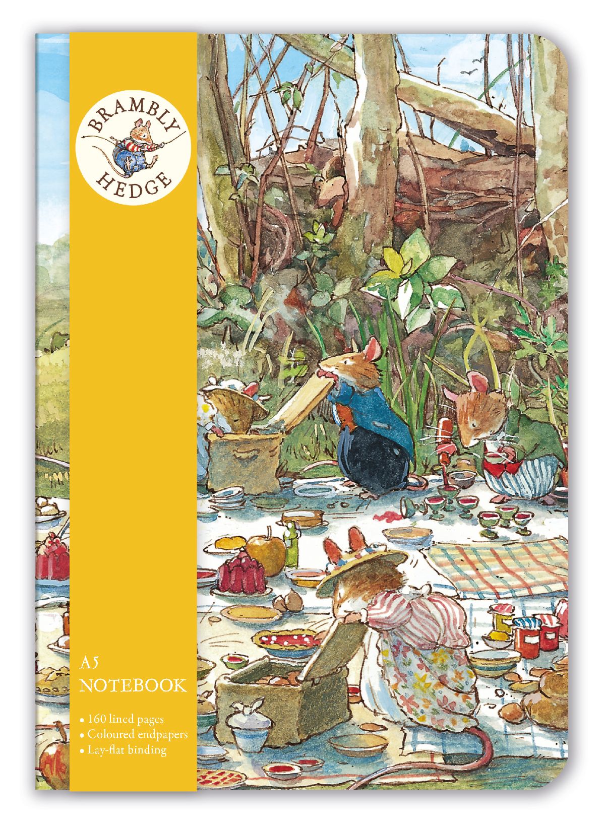 Jill Barklem Picnic Time A5 Luxury Lined Notebook