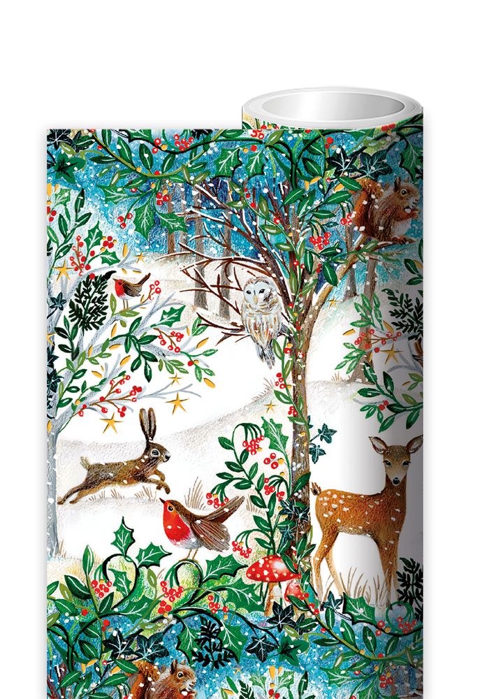 Jo Spicer Winter Forest Glade Christmas Gift Wrap
