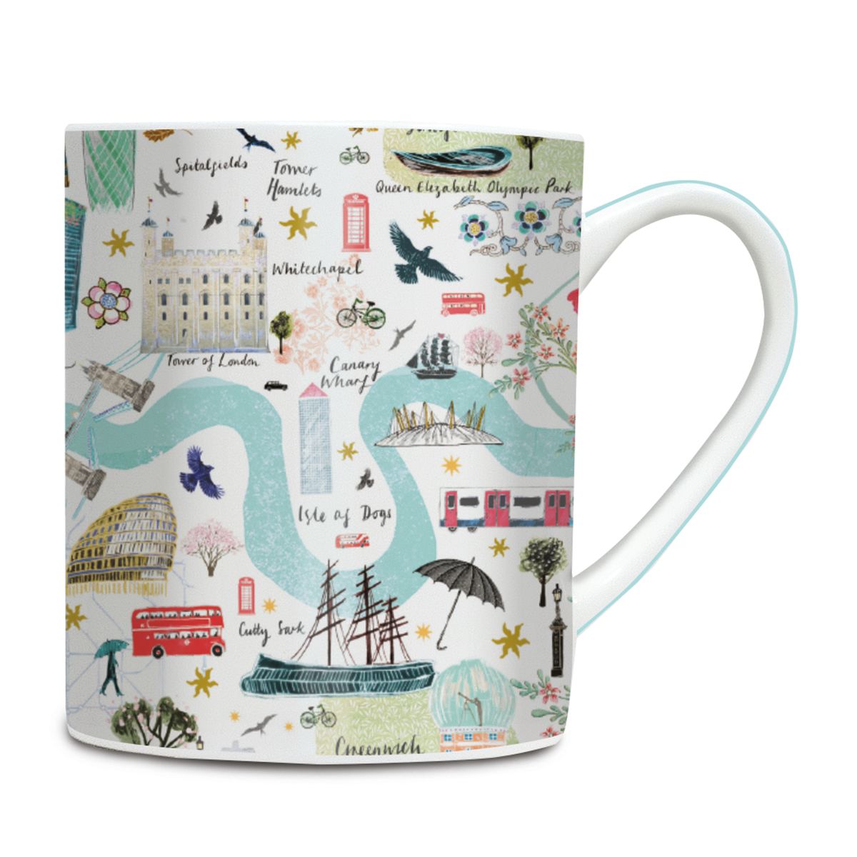 Josie Shenoy London Map Fine Bone China Mug