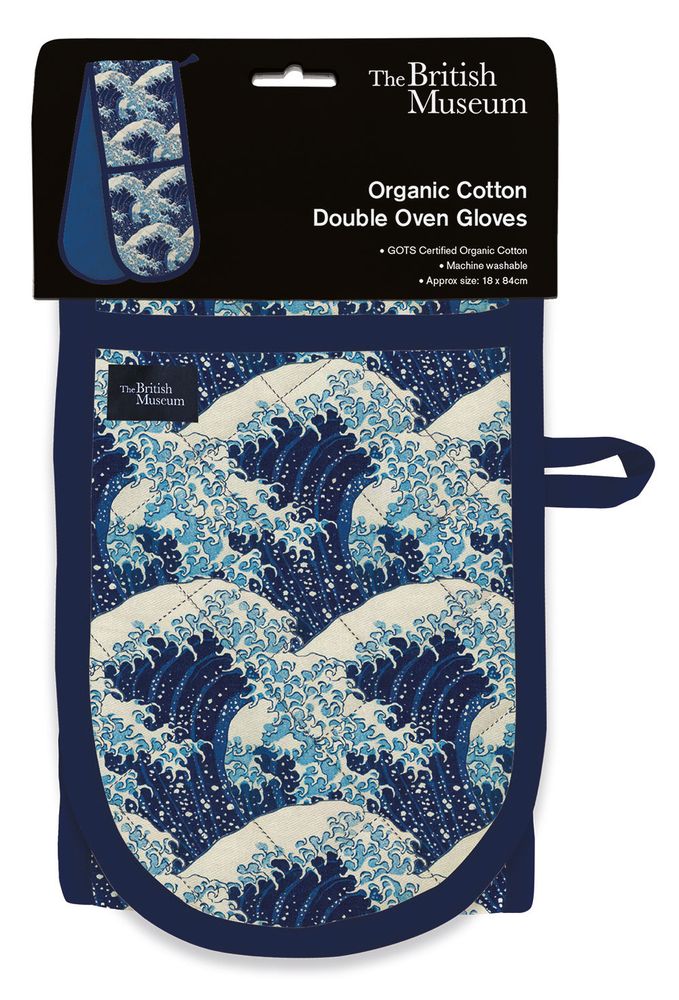Katsushika Hokusai The Great Wave Organic Cotton Double Oven Glove