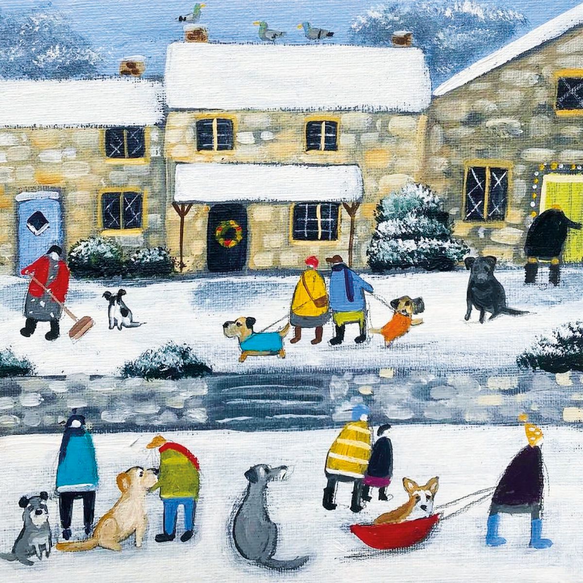 Louise Rawlings Hitching a Ride Christmas Card Pack