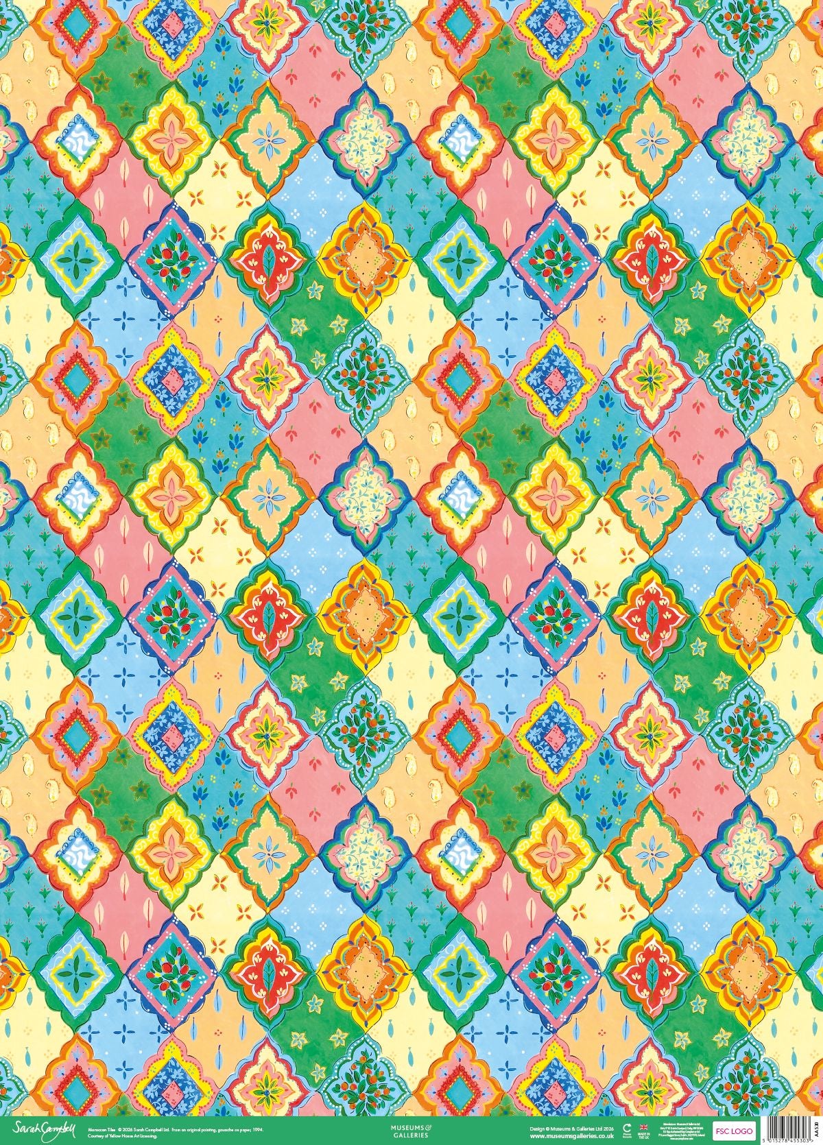 Sarah Campbell Moroccan Tiles Gift Wrap