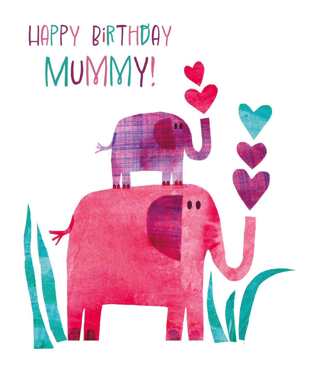 Tracey English Mummy Elephant Birthday Card