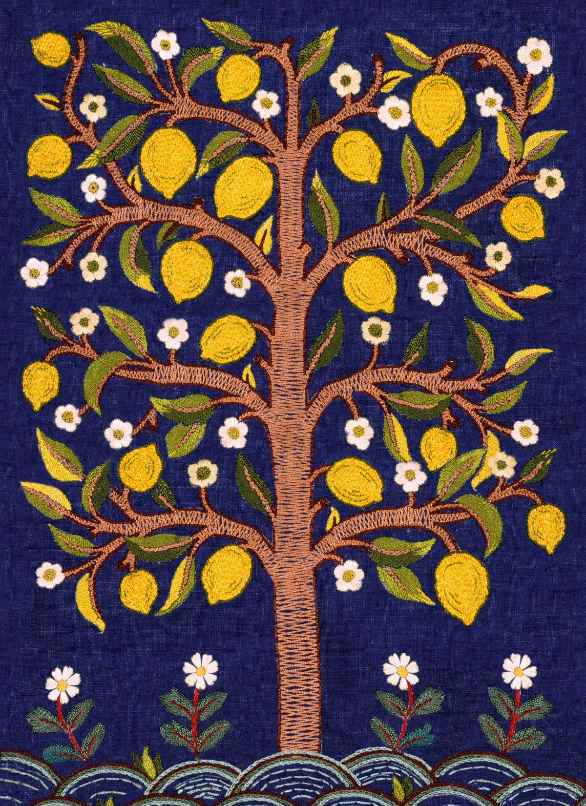 V&A Lemon Tree Embroidery Art Card
