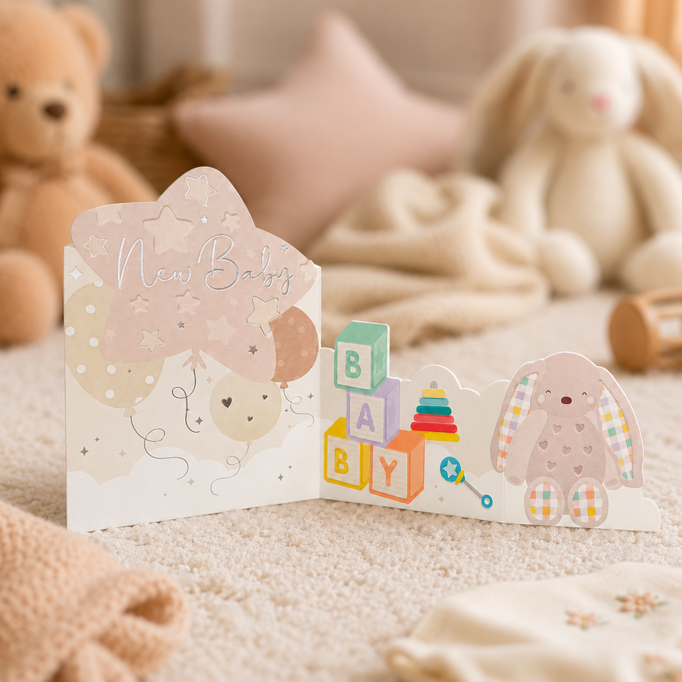 Taking Shape Reveal New Baby 3D Reveal Card by Heyyy