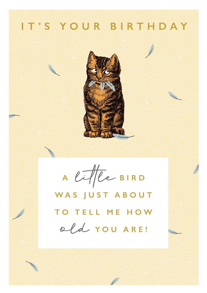 A Little Bird Rock On Card