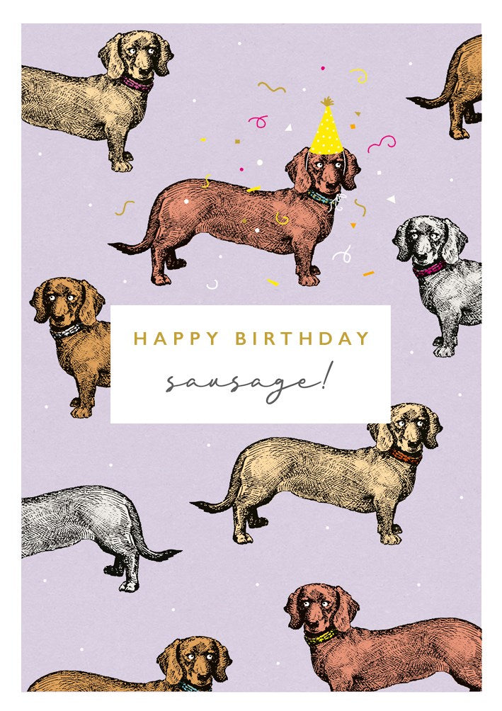Birthday Sausage Rock On Card