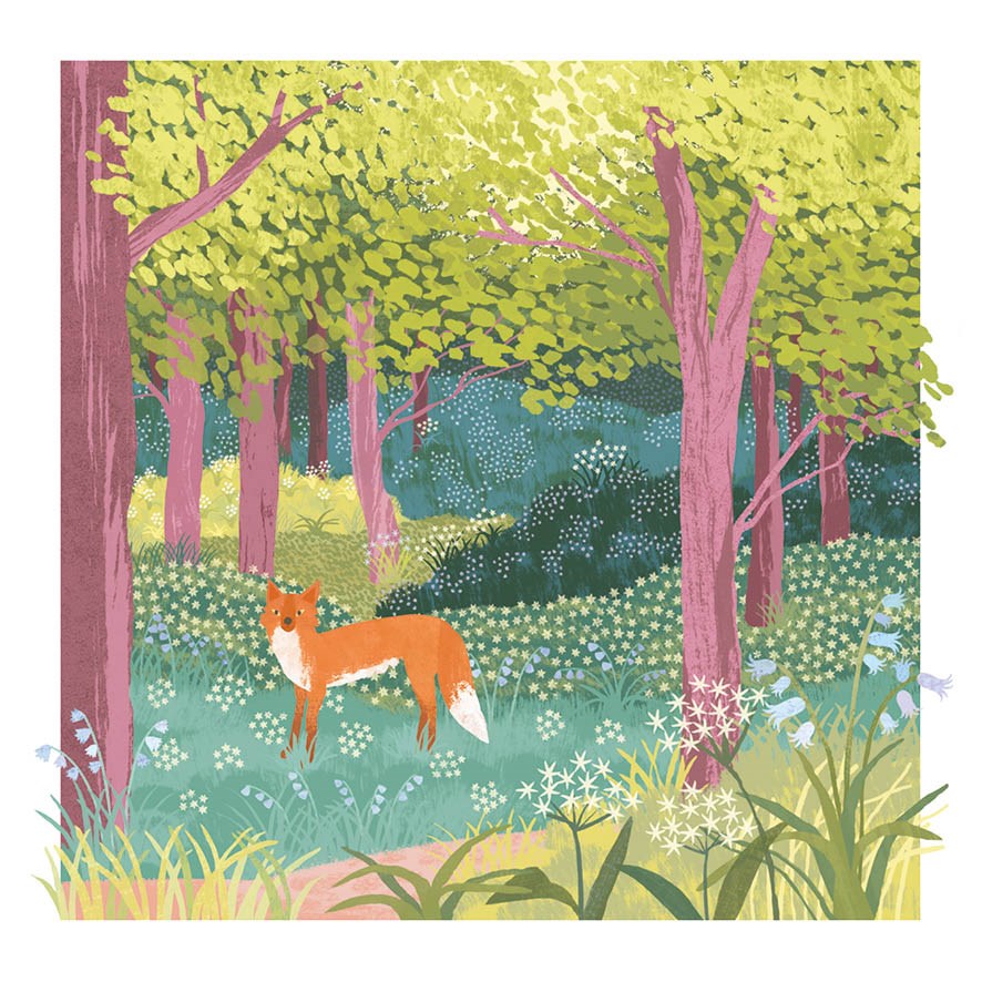 Fox in Forest Over the Isles Card