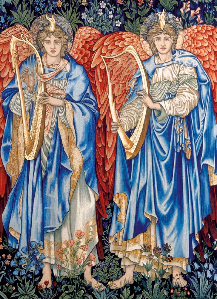 Edward Burne-Jones for Morris & Co Angeli Laudantes Tapestry Christmas Card Pack