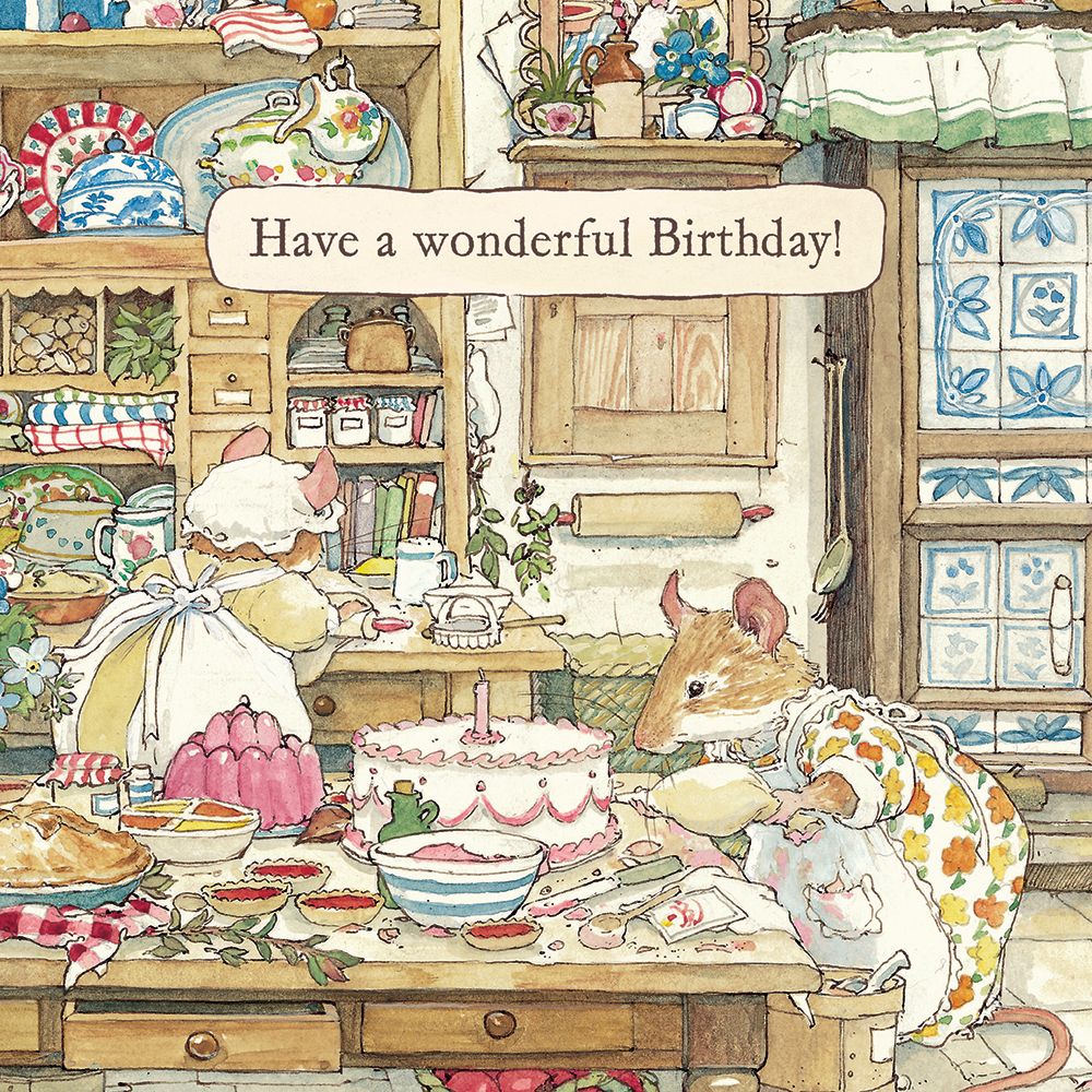 Jill Barklem Picnic Preparations Birthday Card