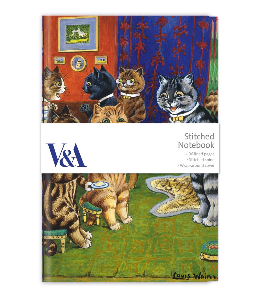 V&A Louis Wain Cats Stitched Pocket Notebook