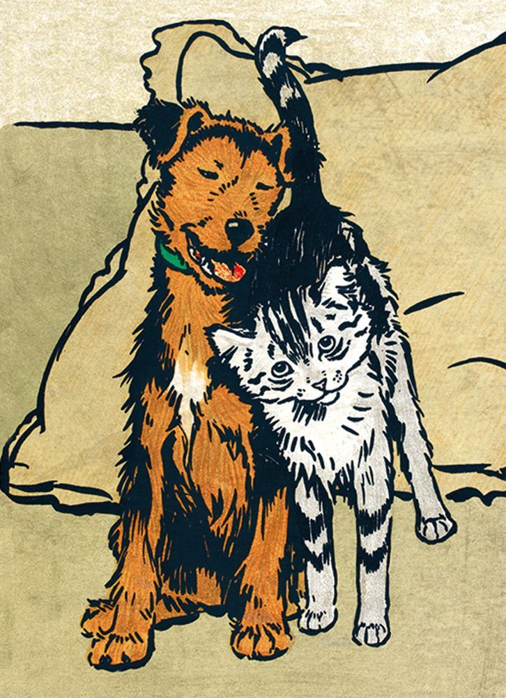 Cecil Aldin Jack and Jill Art Card