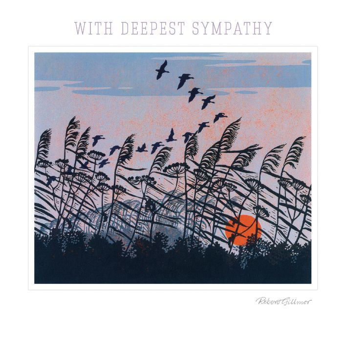 Robert Gillmor Sunset Flight Sympathy Card