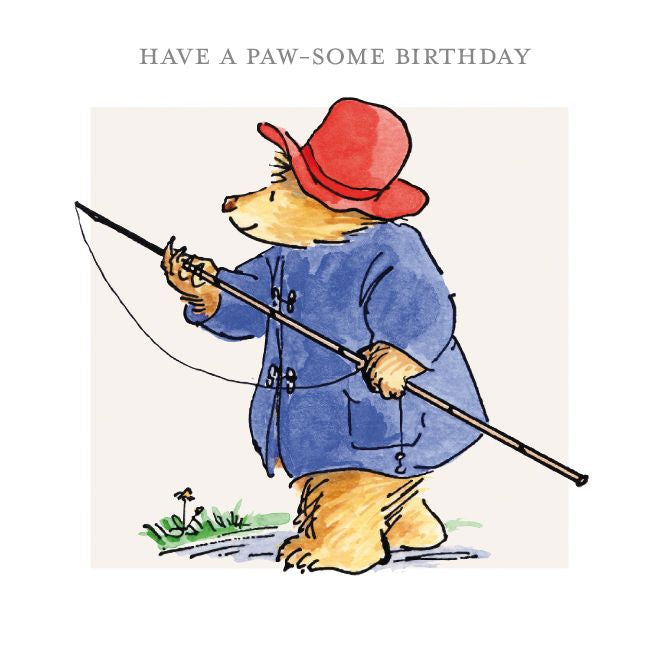 Paddington Bear Paddington Fishing Birthday Card