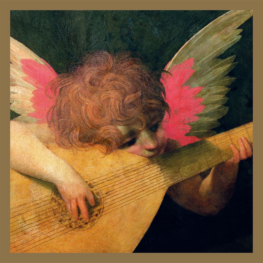 Rosso Fiorentino Angel Musician Christmas Card Pack