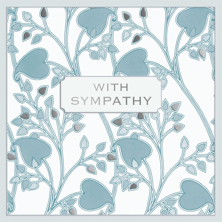 Lindsay P. Butterfield Heart Shaped Leaf Design Sympathy Card