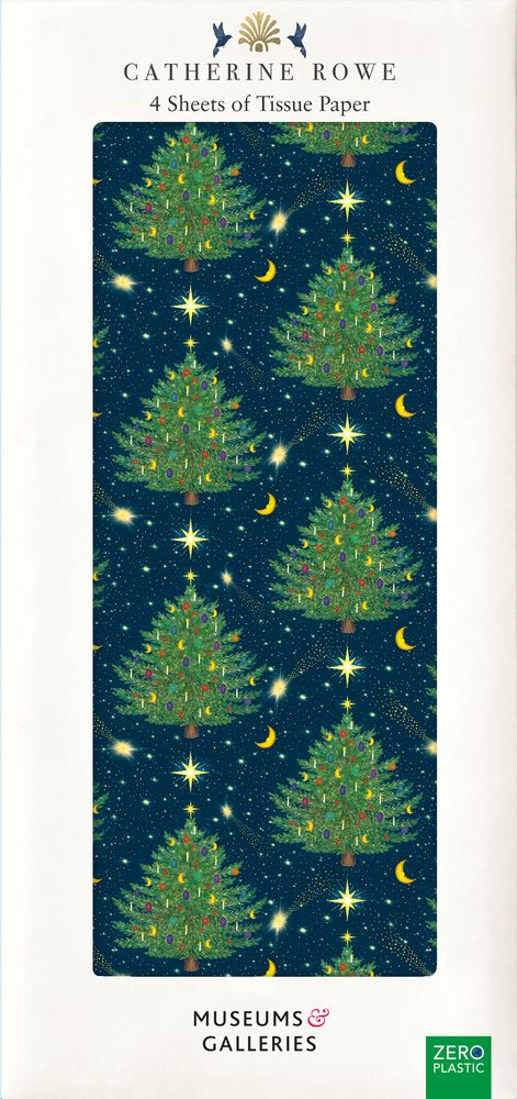 Catherine Rowe Celestial Christmas Trees Christmas Tissue Paper