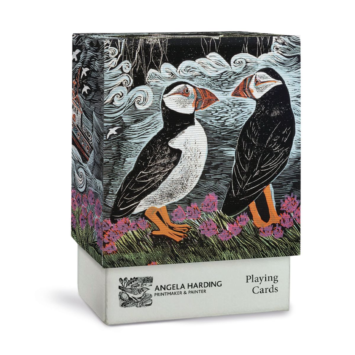 Angela Harding Fair Isle Puffins Playing Cards