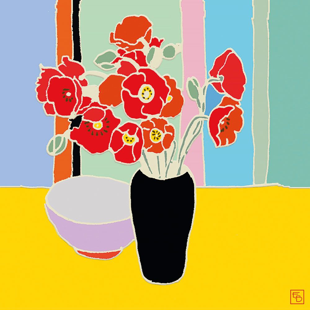 Emily Burningham Poppies Art Card