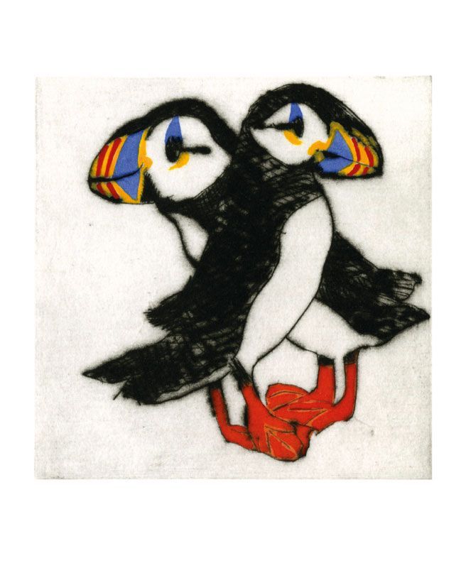 Richard Spare Puffin Pair Art Card