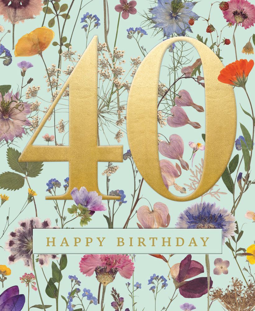 Helen Ahpornsiri Mint Wild Meadow 40th Card