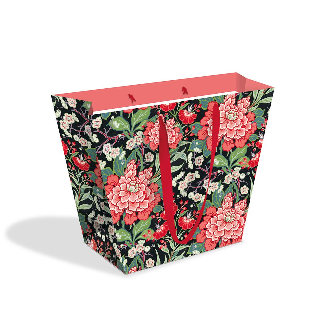 V&A Peony & Prunus Butterfield Floral Plant & Bottle Gift Bag