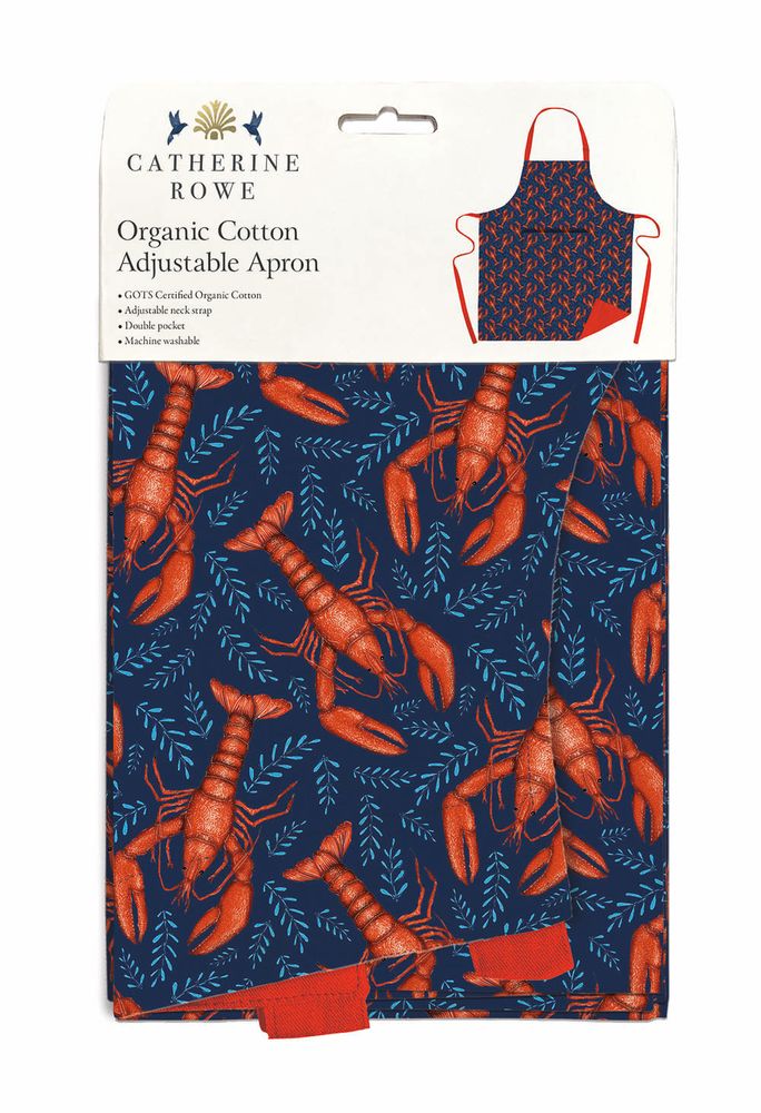 Catherine Rowe Lobsters Organic Cotton Apron
