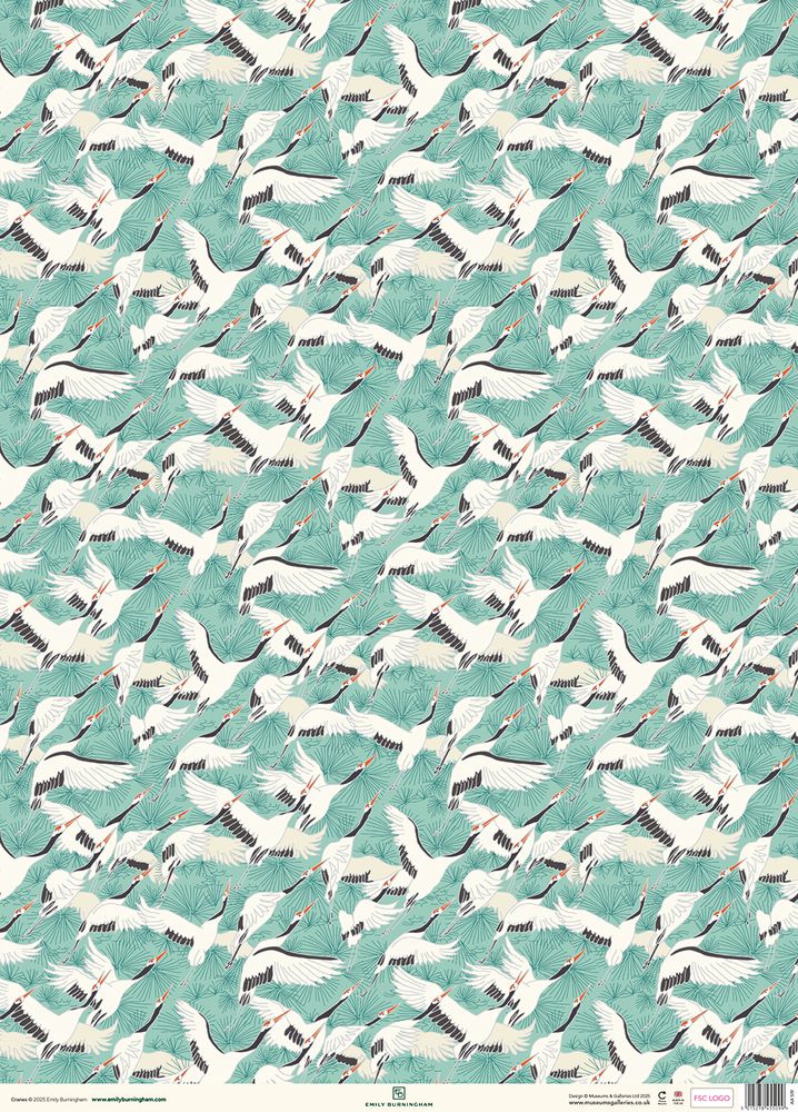 Emily Burningham Cranes Gift Wrap