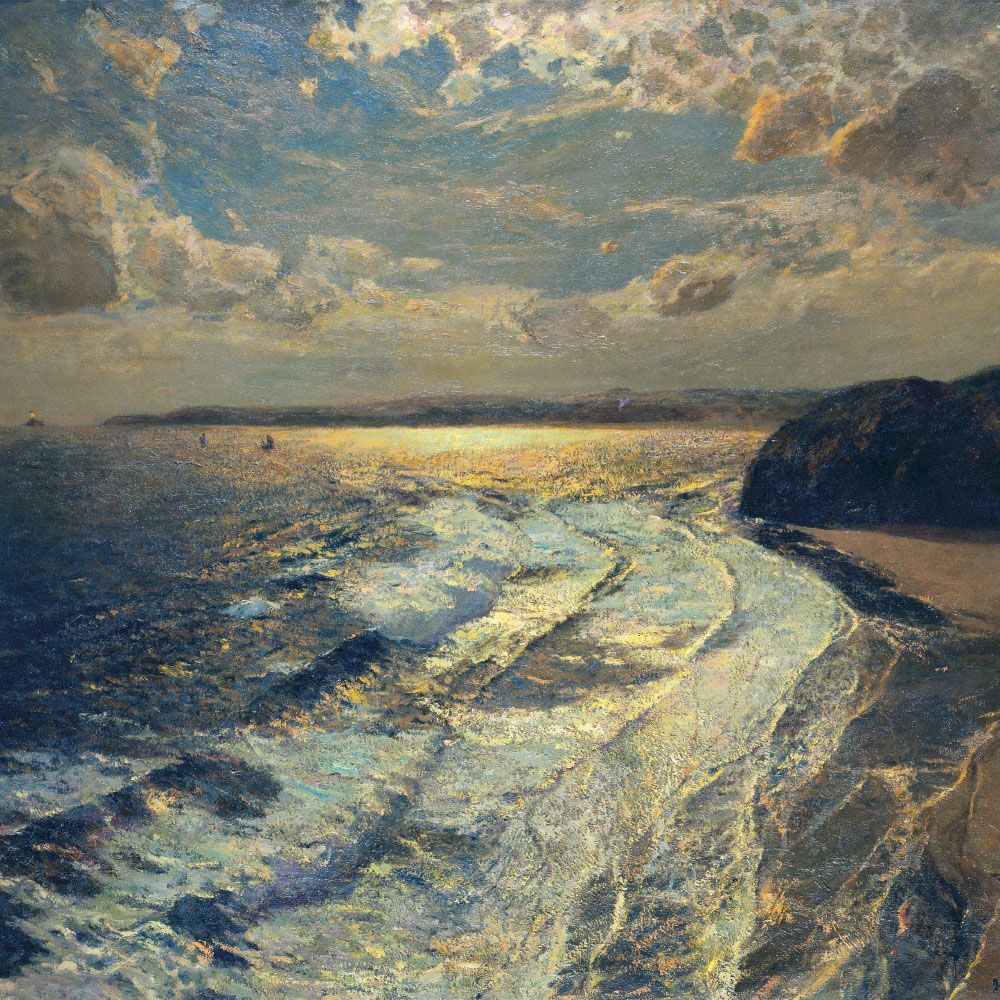 Julius Olsson Moonlit Shore Art Card