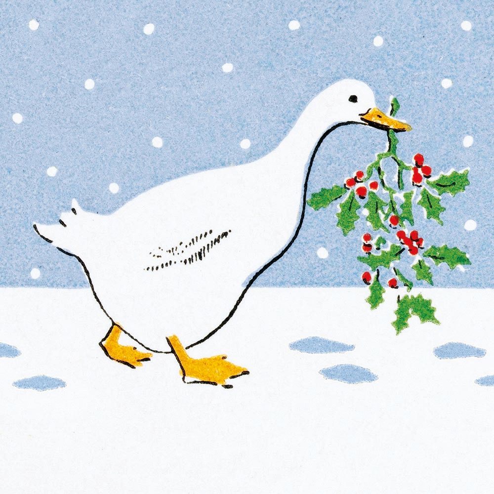 George Buday collection Holly Goose Christmas Card Pack