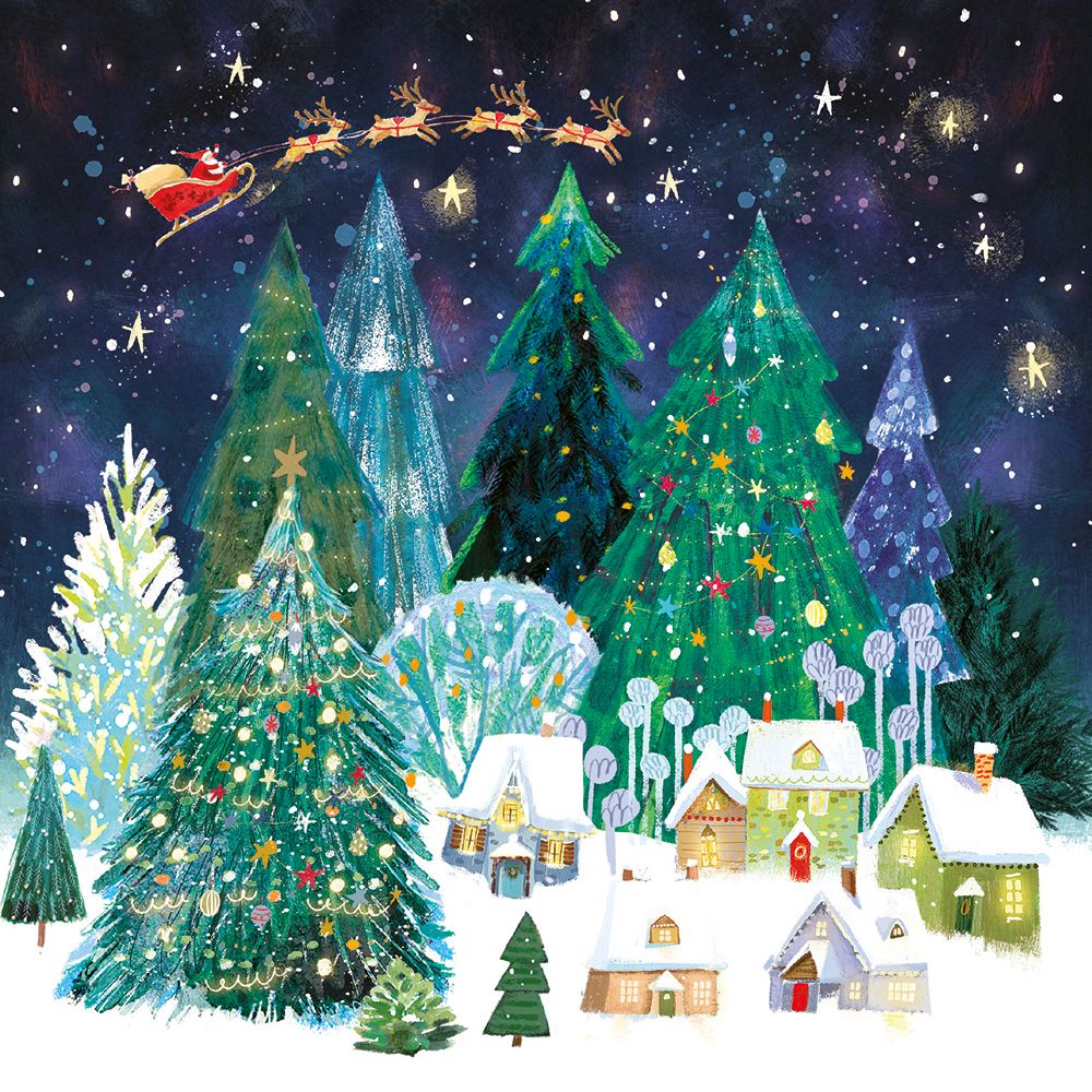 Ag Jatkowska Santa's Sleigh Christmas Card Pack