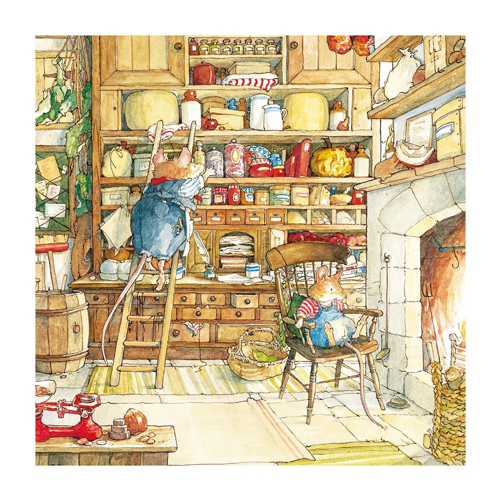 Jill Barklem Inside the Store Stump Art Card