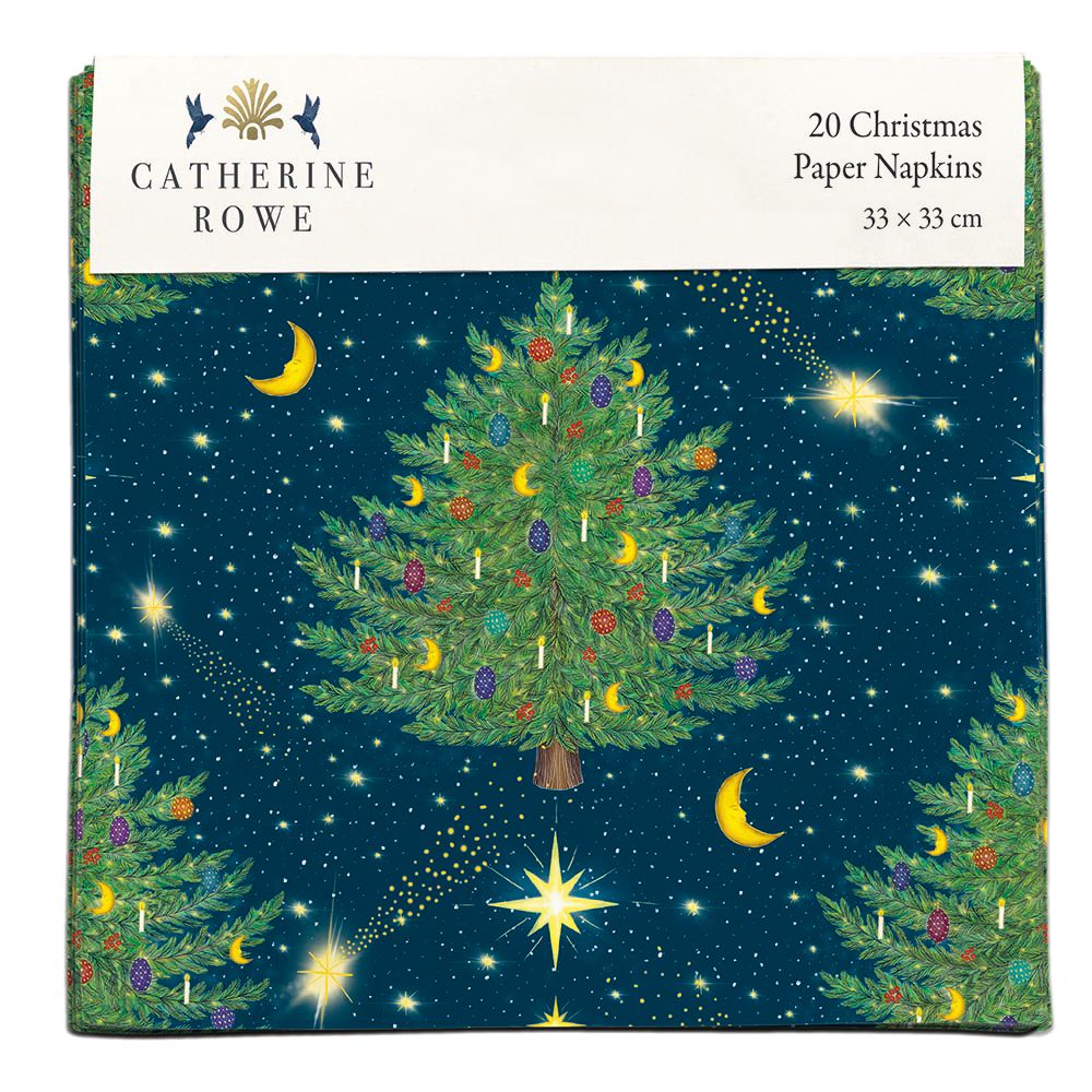 Catherine Rowe Celestial Trees Christmas Paper Napkins