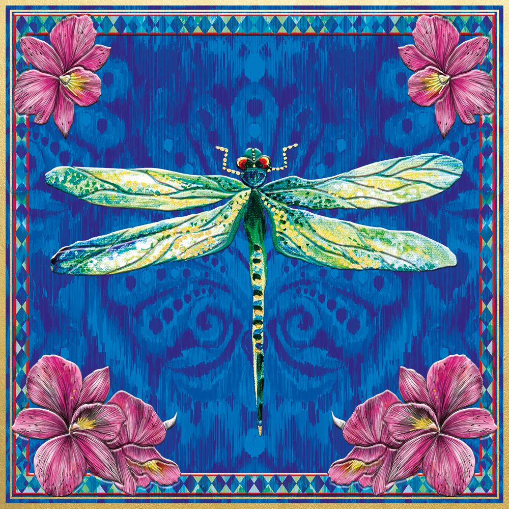 Matthew Williamson Damask Dragonfly Art Card