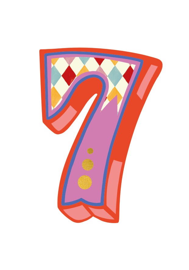 Age 7 Roll Up! Roll Up! Card