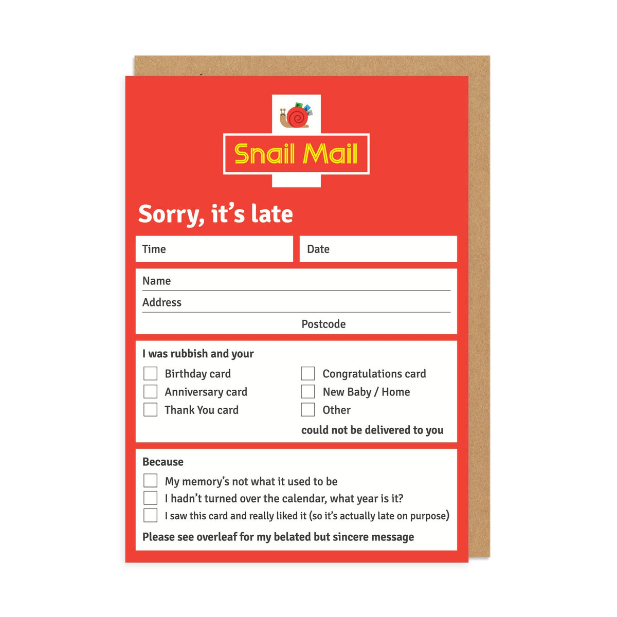 Snail Mail Greeting Card (570)