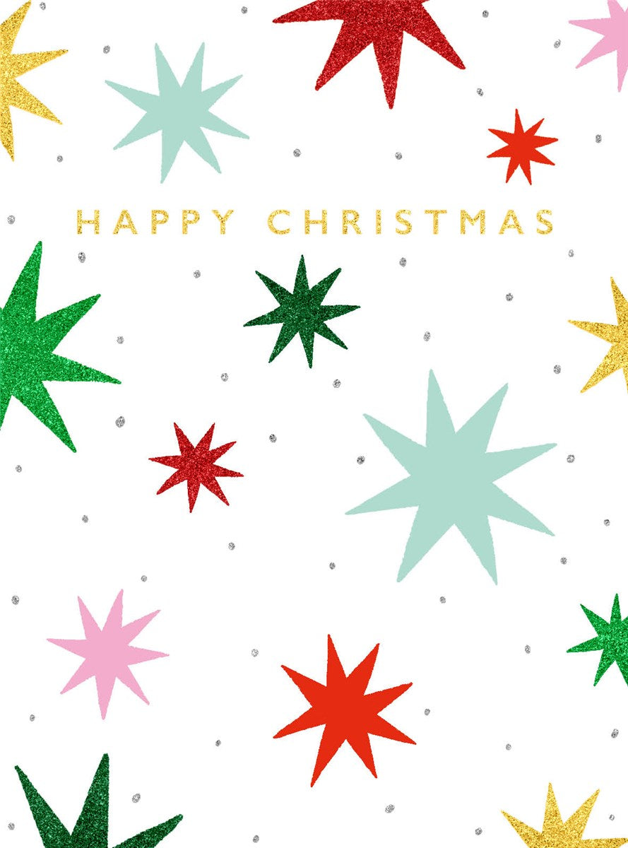 Happy Christmas Stars Card
