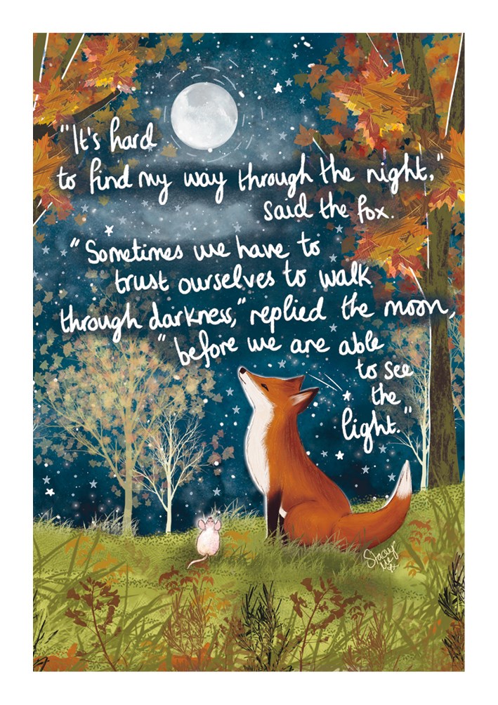The Art File Fox Under the Moon