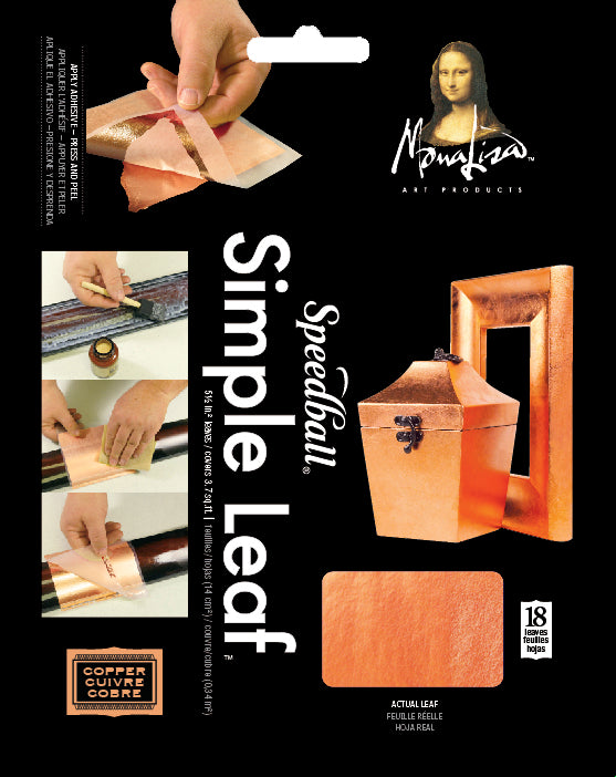 Speedball Simple Leaf 5.5 x 5.5in (14 x 14cm), 18 Sheets – Genuine Copper