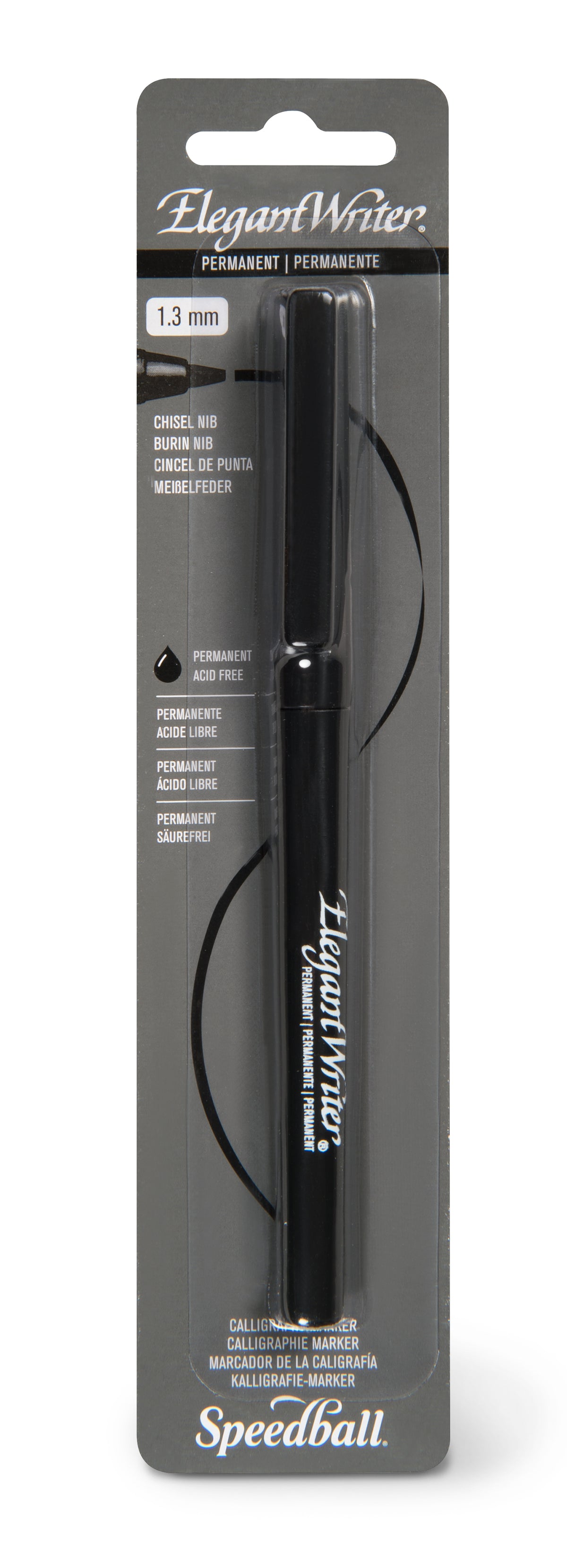 Speedball Permanent Elegant Writer Calligraphy Marker 1.3mm – Black