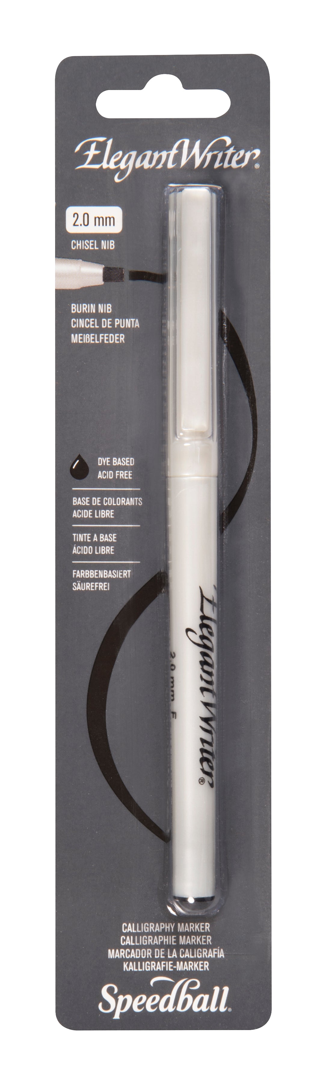 Speedball Elegant Writer Calligraphy Marker, Fine – Black