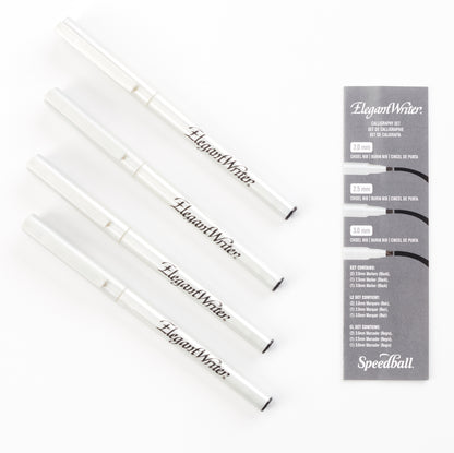 Speedball Elegant Writer Calligraphy Marker Set of 4 – Black