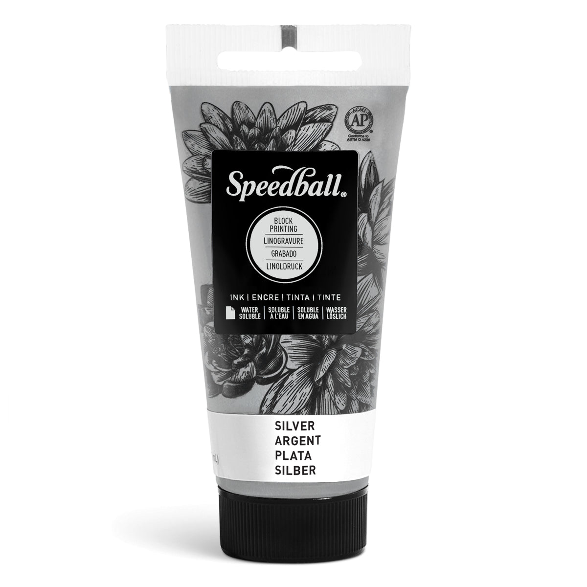 Speedball Water-Soluble Block Printing Ink 37ml – Silver