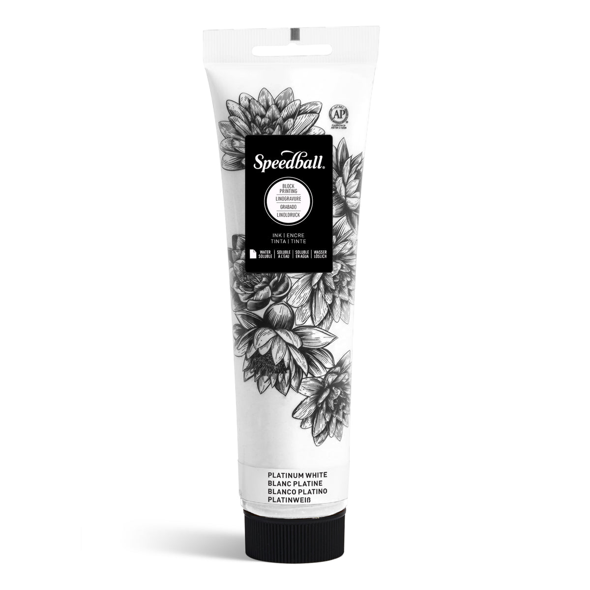 Speedball Water-Soluble Block Printing Ink 150ml – Platinum White